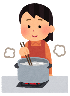 Cooking yuderu hashi woman