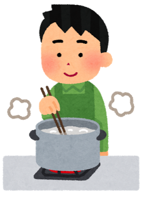 Cooking yuderu hashi man